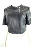 Lamarque Leather Cropped Jacket Size M