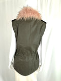 SAM. Vest with Raccoon Collar Size M