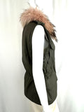 SAM. Vest with Raccoon Collar Size M