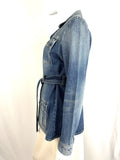 Saint Laurent Belted Denim Coat Size M
