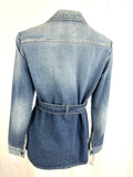 Saint Laurent Belted Denim Coat Size M