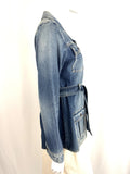 Saint Laurent Belted Denim Coat Size M