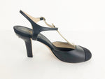 Chanel T-Strap With Pearl Accent Pumps Size 8.5