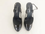 Chanel Patent Cap-Toe Slingback Size 11