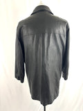 Sulka Mens Leather Coat Size XL