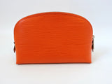 NEW Louis Vuitton Epi Leather Cosmetic Pouch, Orange