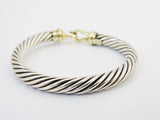 David Yurman Cable Buckle Bracelet With Gold Latch