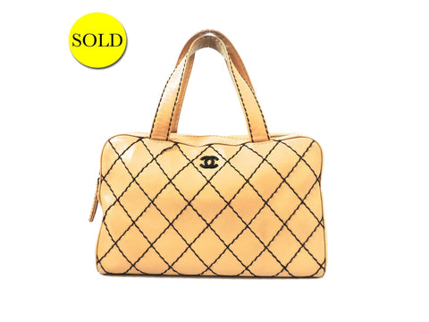 Tan Surpique Bowler Bag – KMK Luxury Consignment