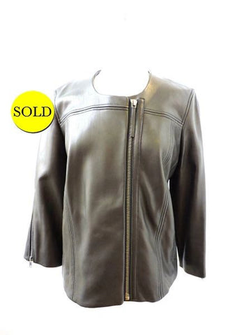 Leather Jacket W/Tags Size L