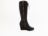Prada Suede Wedge Boot Size 38 It (8 Us)