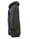 Overland Chantal Reversible Sheepskin Coat With Fox Trim Size Xl