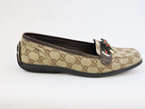 Gucci Gg Canvas Driving Loafer Size 8.5 B