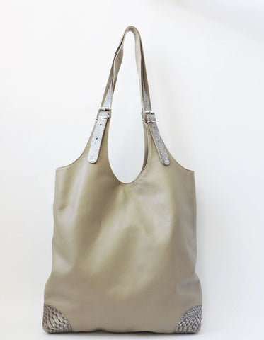 Jane August Tote W/Python