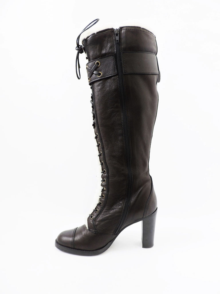 Coach Black Leather Lace-Up Boots with Shearling | Men’s 8 s-l400.jpg main image 2