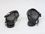 NEW Gucci Leather Gg T-Strap Sandal Size 38 It (8 Us)