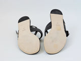 NEW Gucci Leather Gg T-Strap Sandal Size 38 It (8 Us)