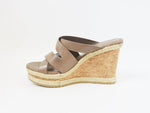 NEW Jimmy Choo Cork Wedge Mule Size 38 It (8 Us)