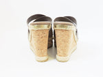 NEW Jimmy Choo Cork Wedge Mule Size 38 It (8 Us)