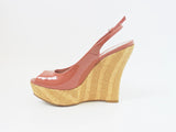 Gucci Raffia Wedge Size 37.5 It (7.5 Us)