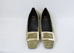 NEW Roger Vivier Green Suede Buckle Pump Size 40 It (10 Us)