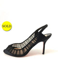 Christian Louboutin Rouched Tulle Slingback Size 36.5 It (6.5 Us)