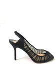 Christian Louboutin Rouched Tulle Slingback Size 36.5 It (6.5 Us)