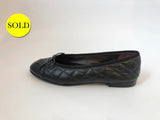 Chanel Quilted Ballet Flats Size 37.5 It (7.5 Us)