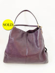 Purple Leather Shoulder Bag