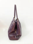 Purple Leather Shoulder Bag