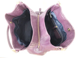 Purple Leather Shoulder Bag