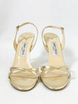 Jimmy Choo Gold Metallic Slingback Sandal Size 40 It (10 Us)