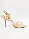 Jimmy Choo Gold Metallic Slingback Sandal Size 40 It (10 Us)