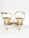 Jimmy Choo Gold Metallic Slingback Sandal Size 40 It (10 Us)