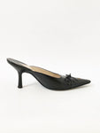 Chanel Leather Pointed Toe Mule Size 37 It (7 Us)