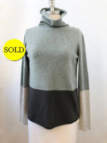 Margaret O'Leary Cashmere Turtleneck Sweater Size L