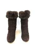 Aquatalia Suede & Fur Boots Size 10