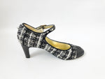 Chanel Tweed Mary Jane Pumps Size 38 It (8 Us)