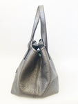 Metallic Leather Tote