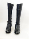 Prada Leather Knee Boots Size 38 It (8 Us)