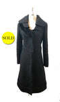 Prada Wool With Mink Trim Coat Size 44 It / M / 8 Us