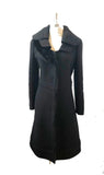 Prada Wool With Mink Trim Coat Size 44 It / M / 8 Us