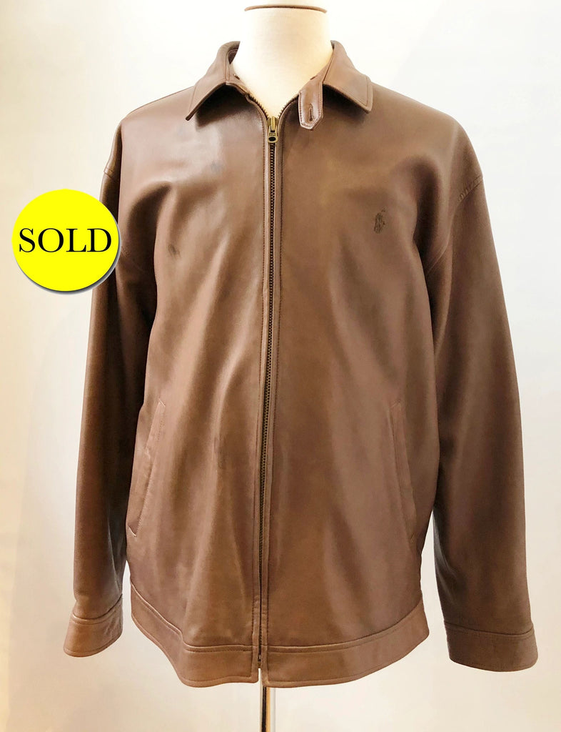 Polo Ralph Lauren Leather Jacket Size Xl – KMK Luxury Consignment