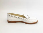 Chanel White Chain-Link Loafer Size 38.5 It (8.5 Us)