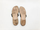 Manolo Blahnik Rhinestone Flip-Flops Size 38 It (8 Us)
