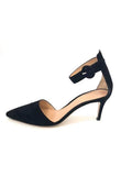 Gianvito Rossi Suede Ankle Strap Pump Size 38.5 It (8.5 Us)