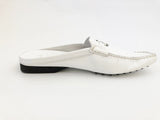 Tod's White Leather Slide Size 10