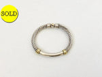 David Yurman 14 K & Sterling Silver Metro Bracelet