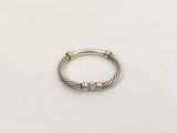 David Yurman 14 K & Sterling Silver Metro Bracelet