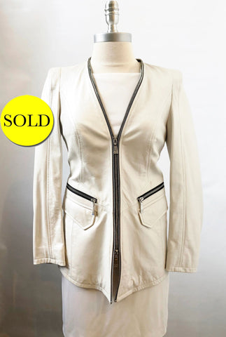NEW Dawn Levy Leather Jacket Size Xs