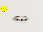 Bony Levy 18K Diamond And Sapphire Ring Size 6